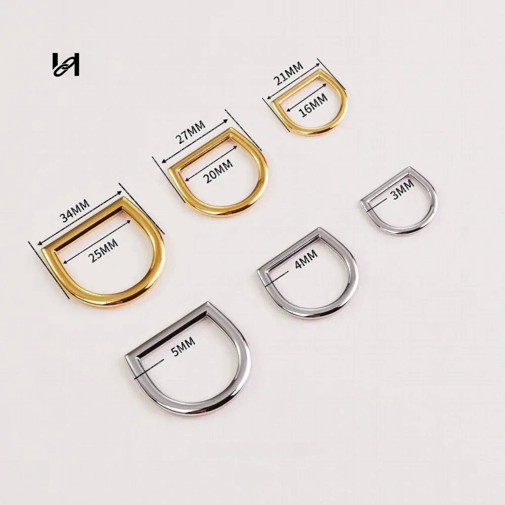 Stainless Steel Flat Wire D Ring - hardware
