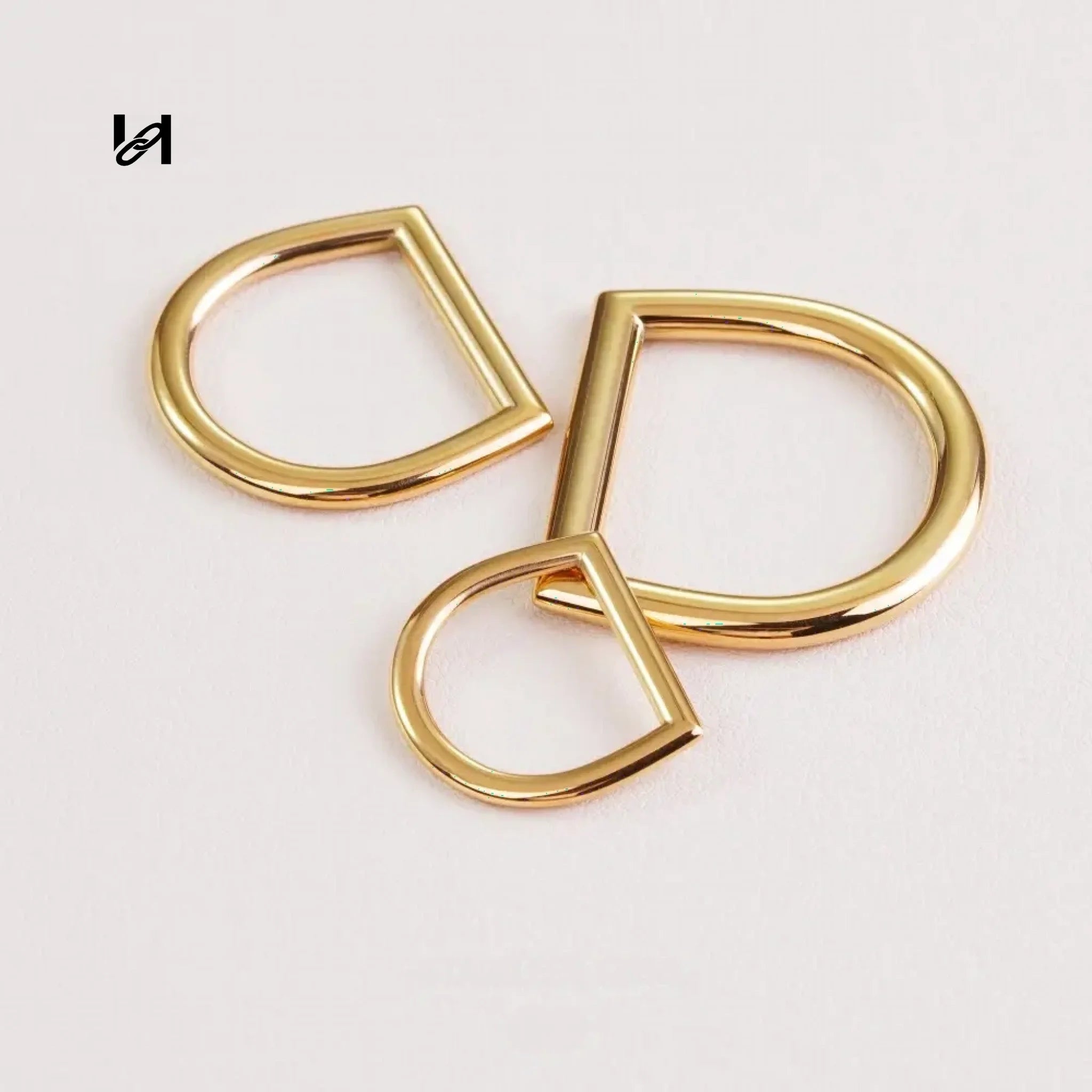 Stainless Steel Flat Wire D Ring - Gold / 16mm - hardware