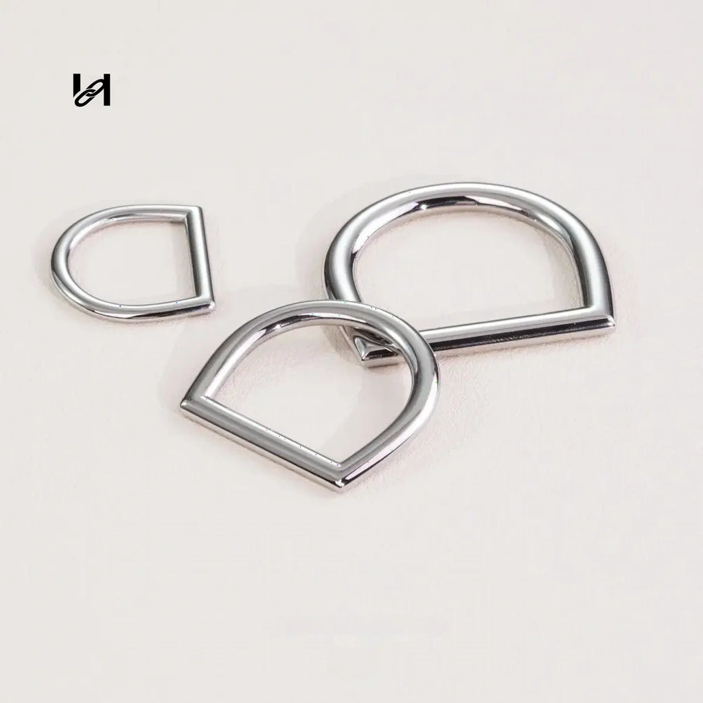 Stainless Steel Flat Wire D Ring - Silver / 16mm - hardware