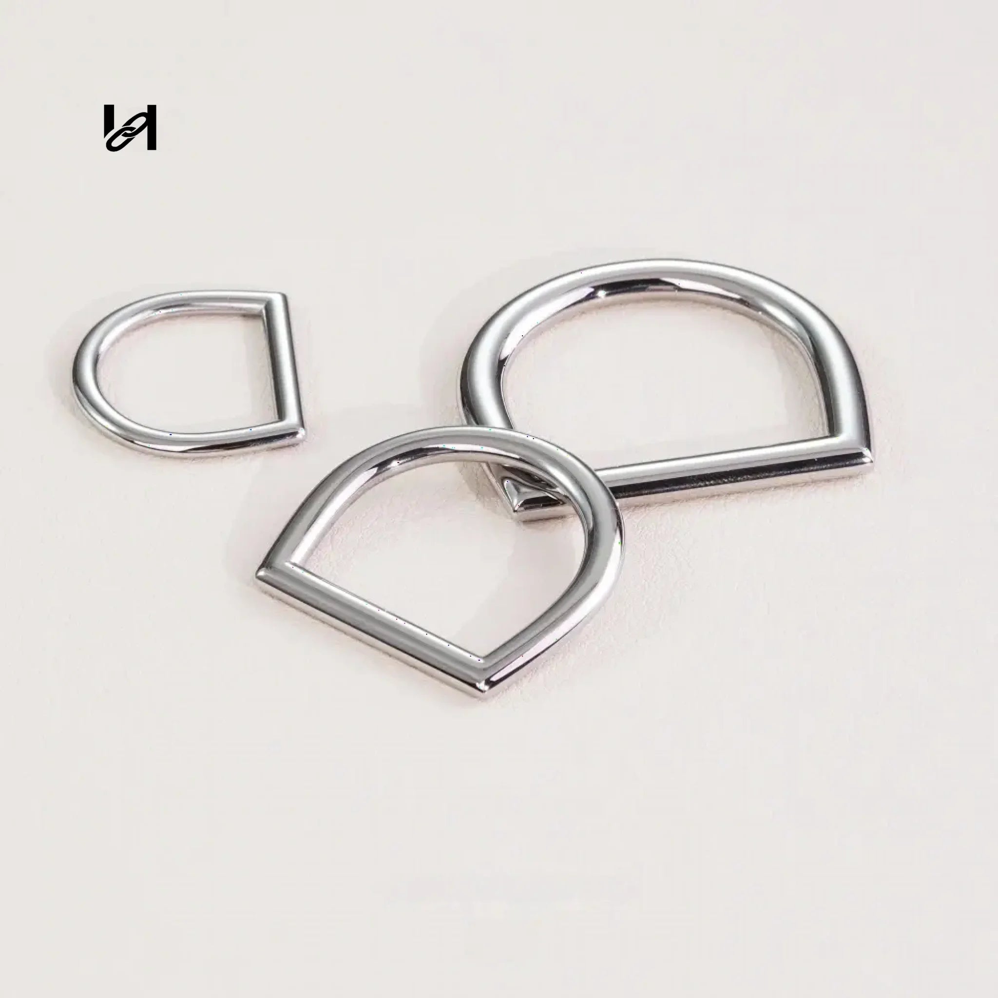 Stainless Steel Flat Wire D Ring - Silver / 16mm - hardware
