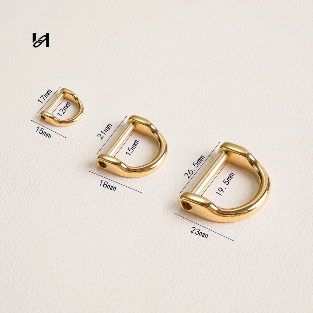 Best-Selling Stainless Steel Horseshoe D-Rings with Screw Pin – Custom Hardware for Bags & Leather Goods - hardware