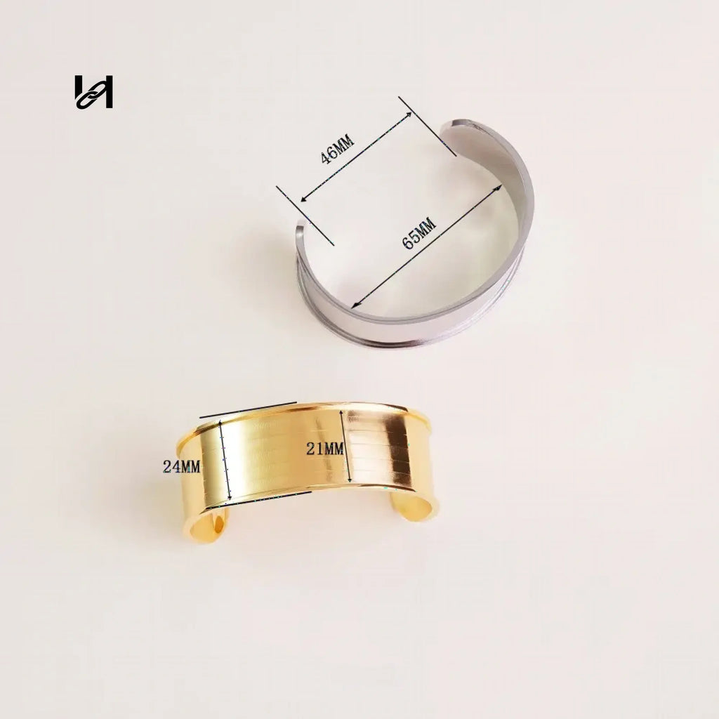 Insert leather bracelet - hardware