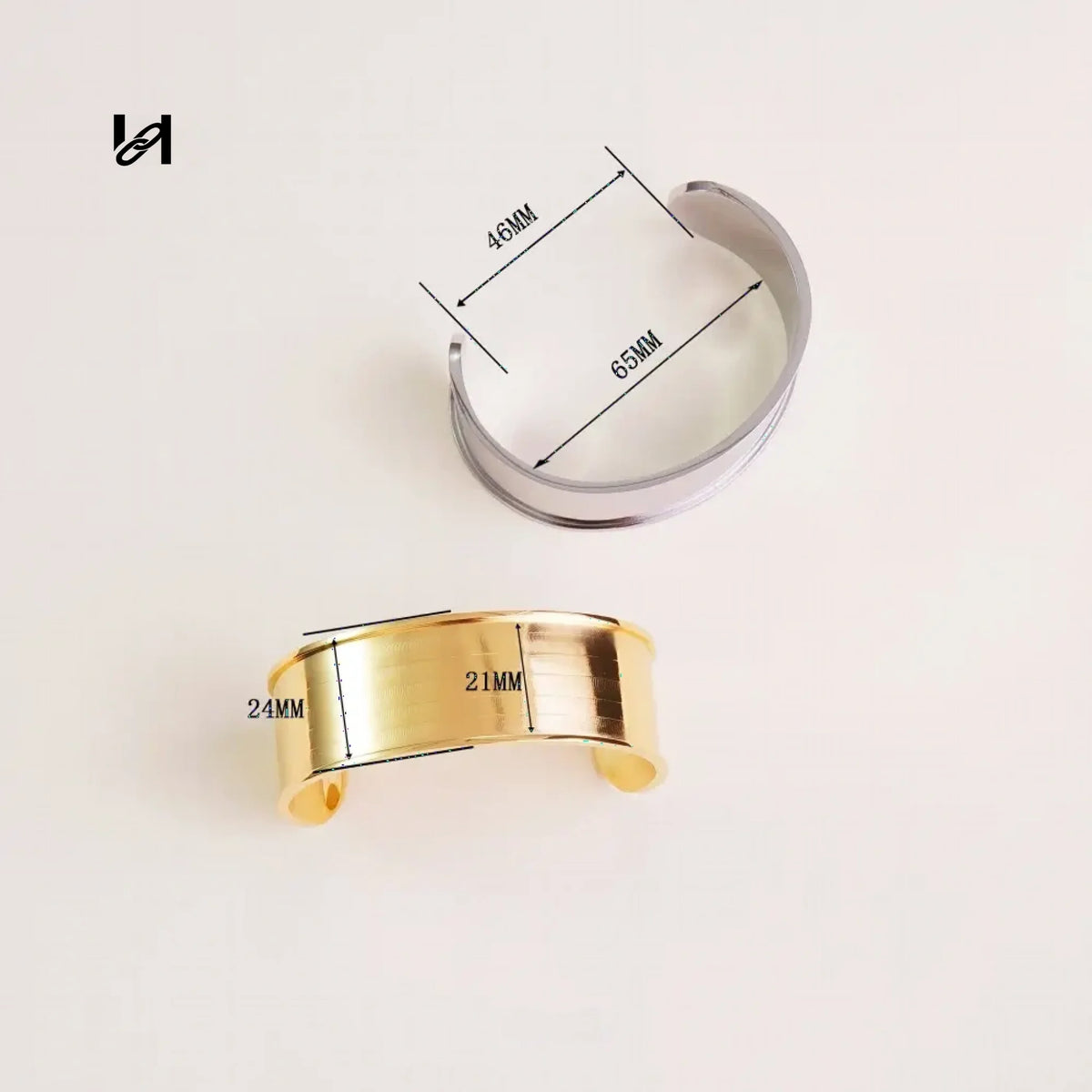 Insert leather bracelet - hardware