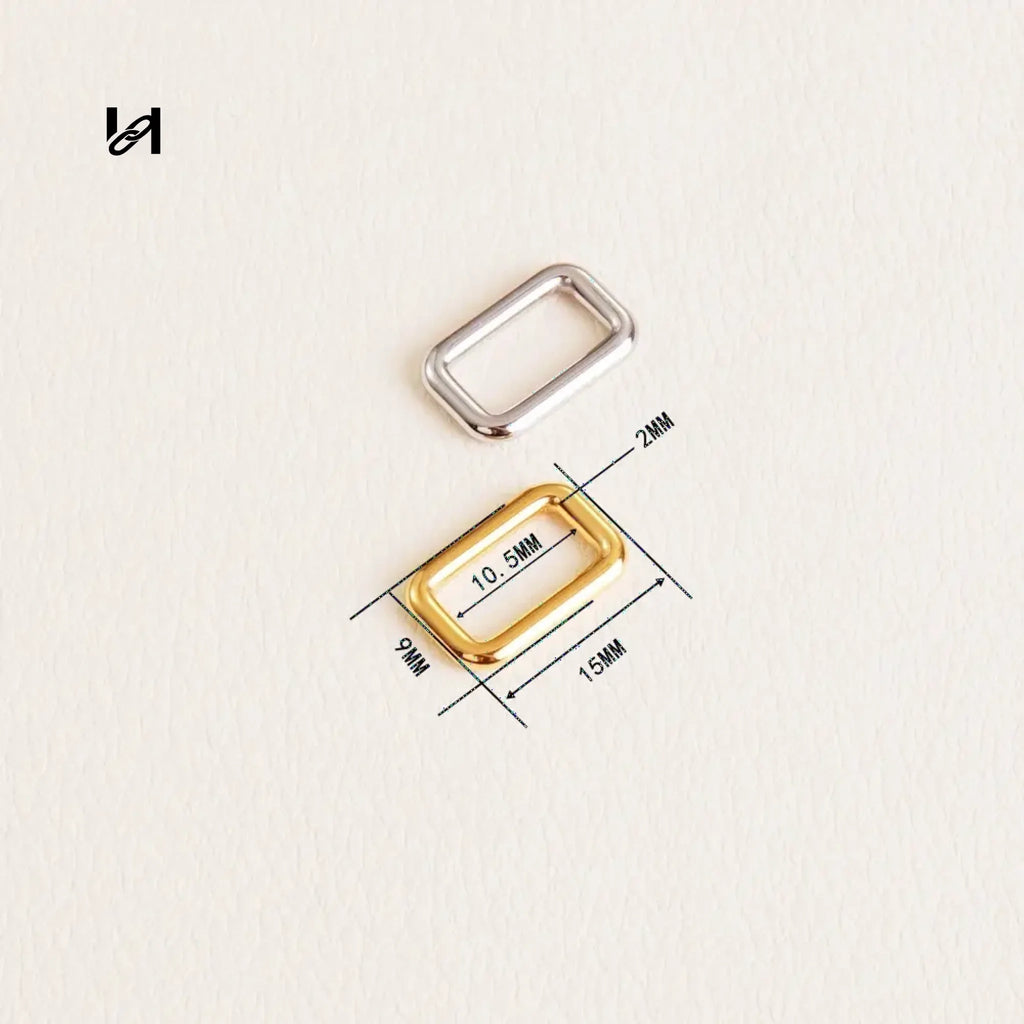 Stainless steel square ring-1 - 10.5mm / Silver / 1pcs - hardware