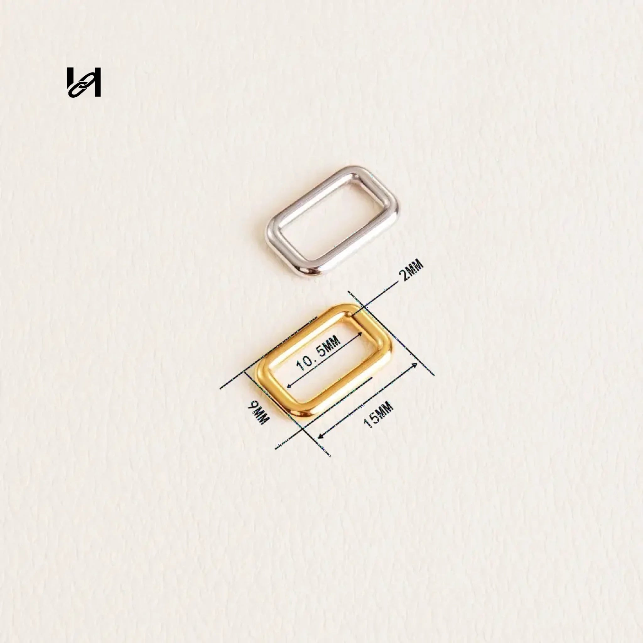 Stainless steel square ring-1 - 10.5mm / Silver / 1pcs - hardware