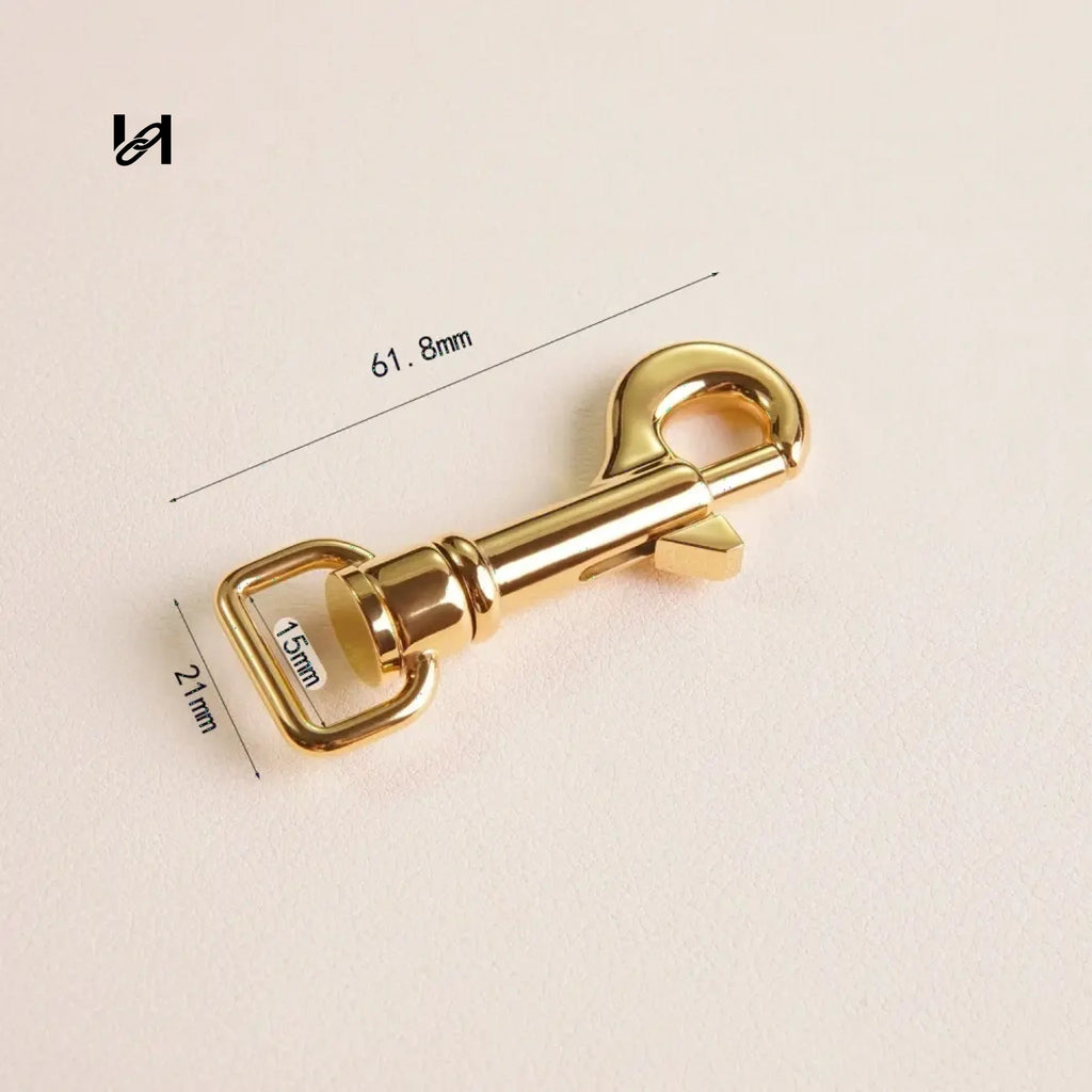 Heavy Duty Swivel Bolt Snap - Gold / Tail square 15mm-old version - hardware