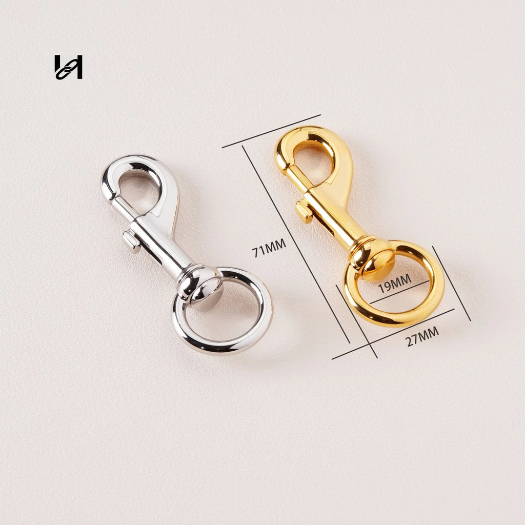Best-Selling Stainless Steel Swivel Hooks – Custom Hardware for Luggage Bags & Accessories - Silver / 19MM - hardware