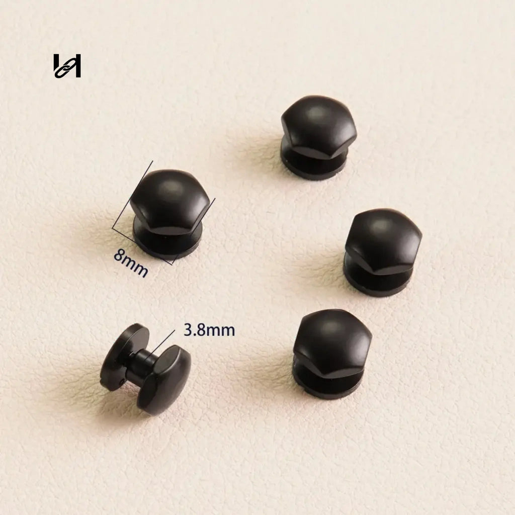 Black Chicago Rivet Screw - 8mm-1pcs - hardware