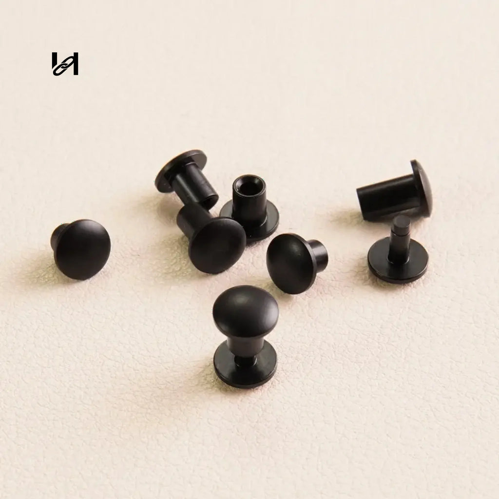 Black Double Cap Rivet - hardware