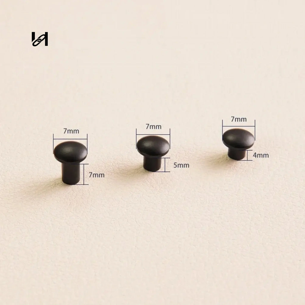 Black Double Cap Rivet - hardware