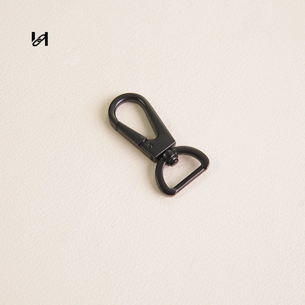 Black Zinc Alloy Swivel Hooks - 10mm - hardware