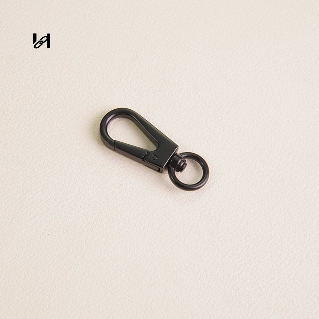 Black Zinc Alloy Swivel Hooks - 9mm - hardware