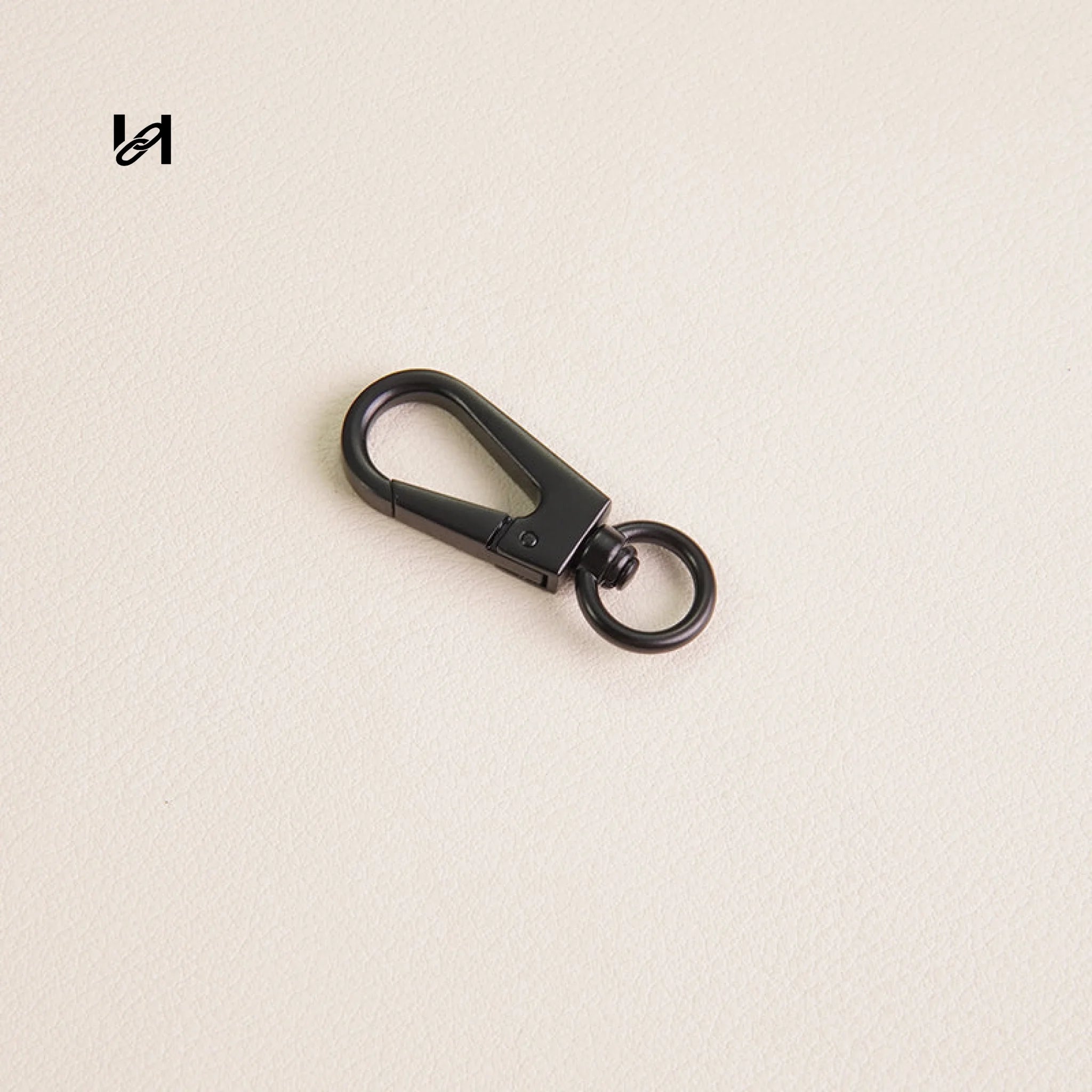 Black Zinc Alloy Swivel Hooks - 9mm - hardware