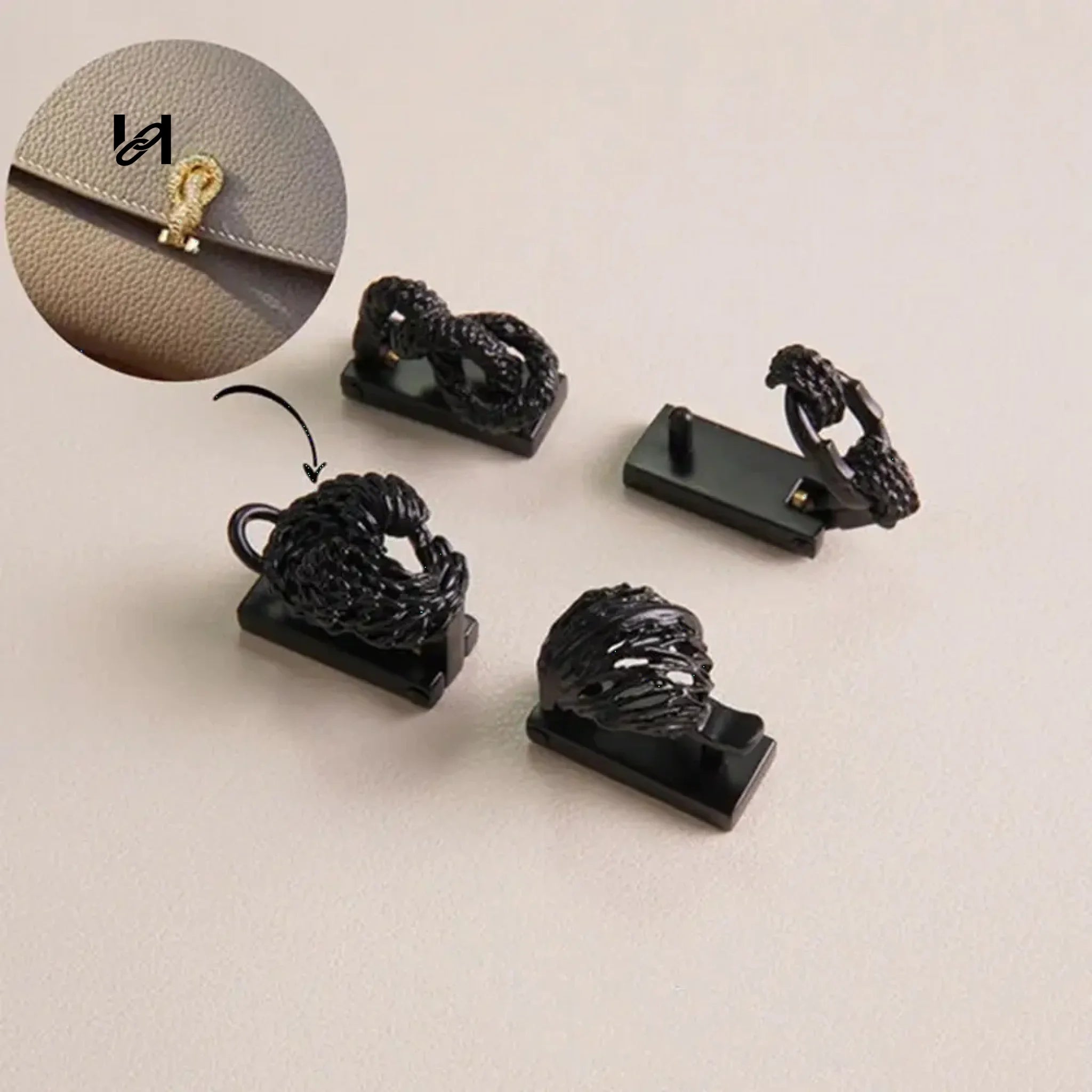 Brass Black Bag lock - hardware