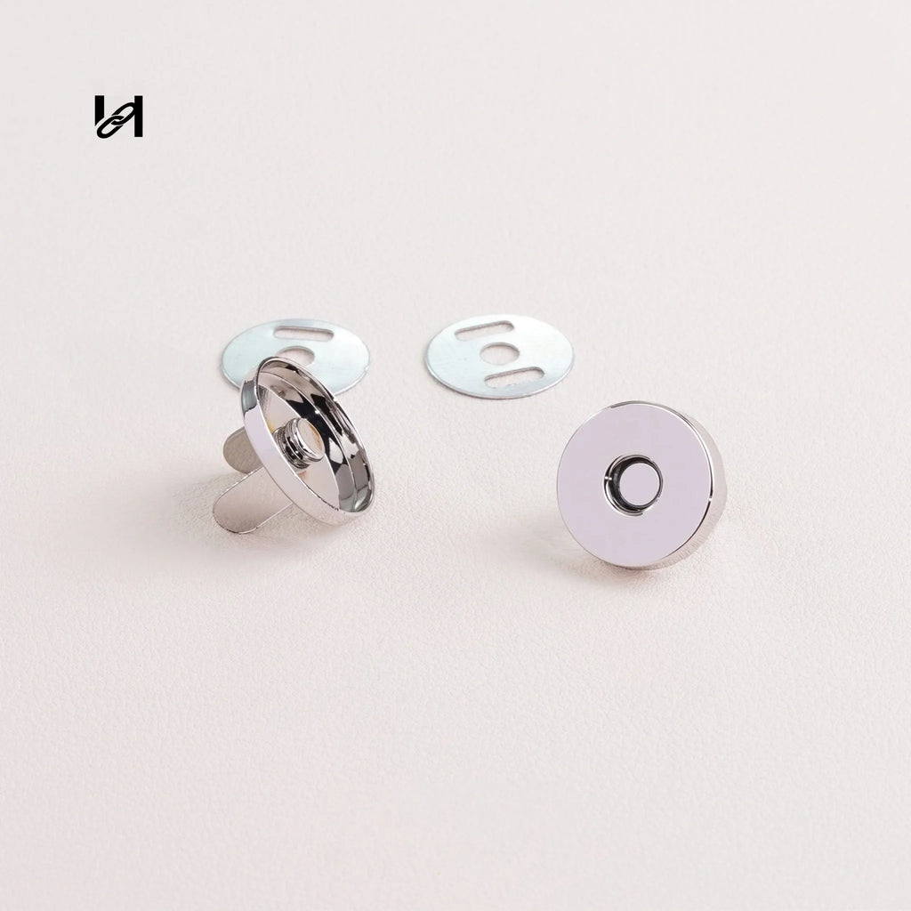 Brass Cap Magnetic Snap for Bags & Leather Goods - hardware