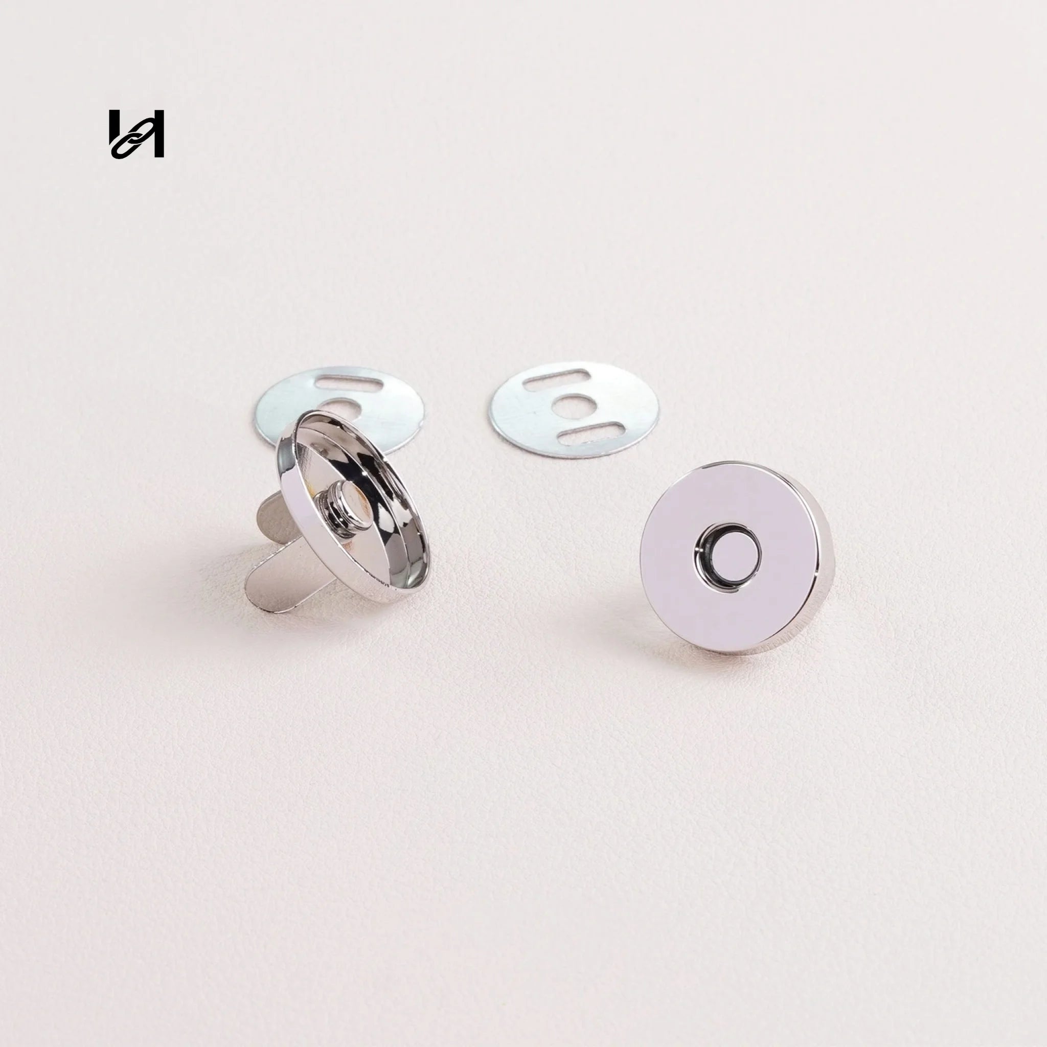Brass Cap Magnetic Snap for Bags & Leather Goods - hardware