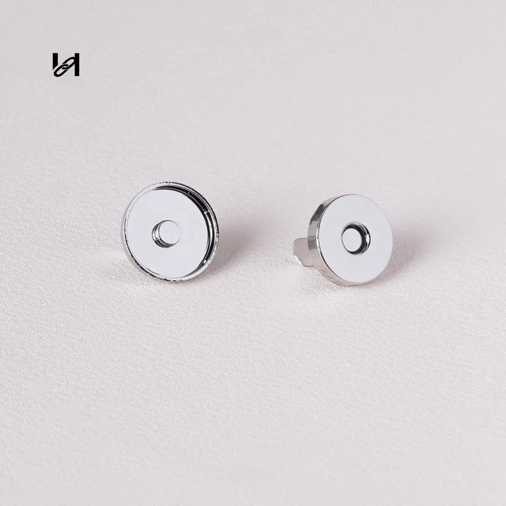 Cap Magnetic snap - Silver / 14mm-1pcs - hardware