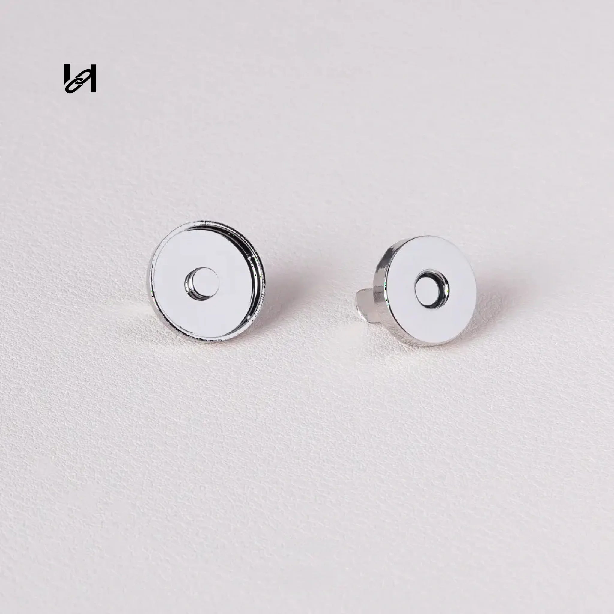 Cap Magnetic snap - Silver / 14mm-1pcs - hardware