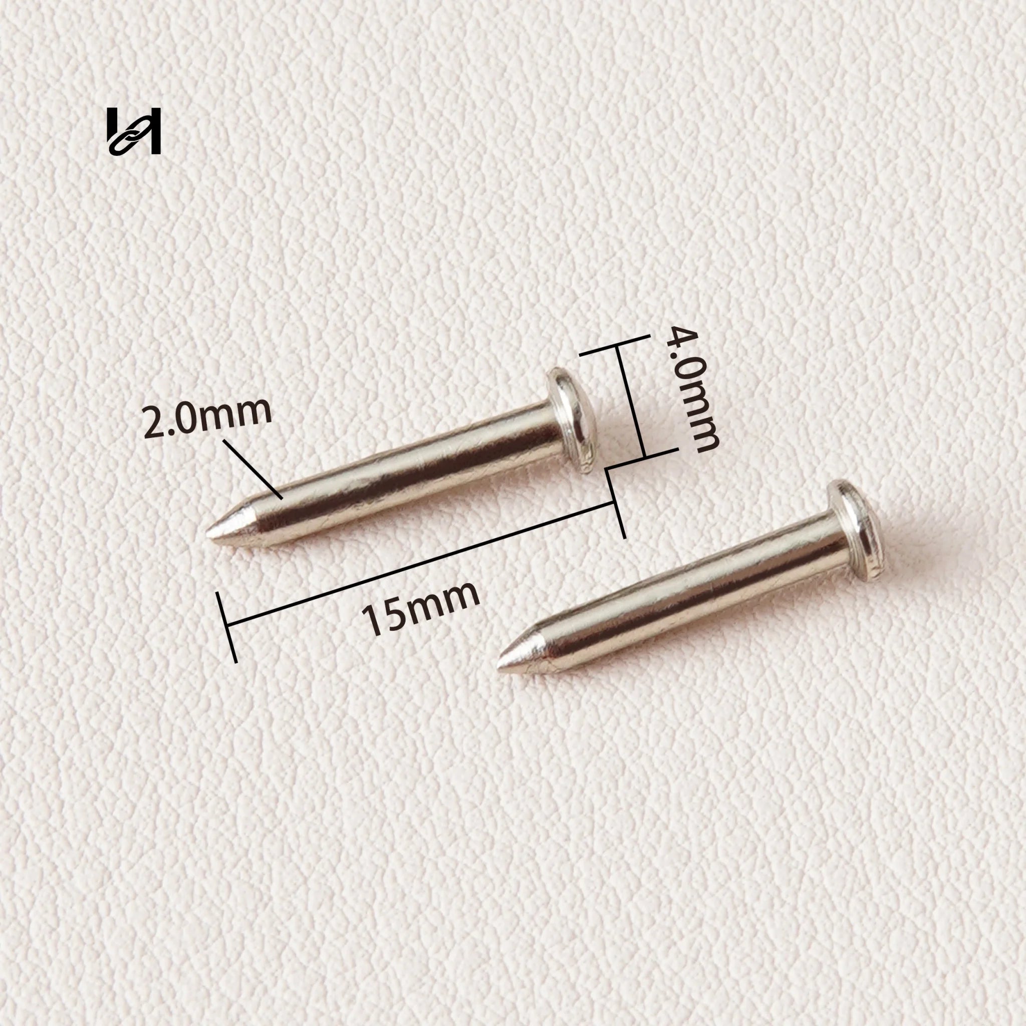 Brass Long Decorative Rivets & Perlage Setting Tool – Leather Craft Hardware for Handbags & Leather Goods - 2.0mm-1pcs