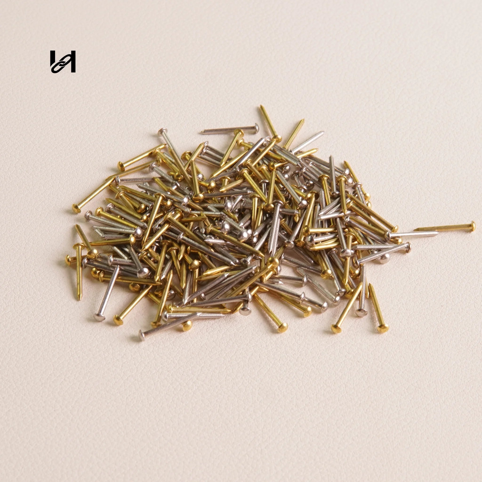 Brass Long Decorative Rivets & Perlage Setting Tool – Leather Craft Hardware for Handbags & Leather Goods