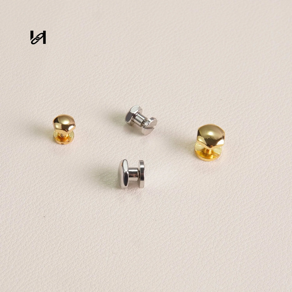 Brass Screw Rivets for Leather Straps & Bags - hardware