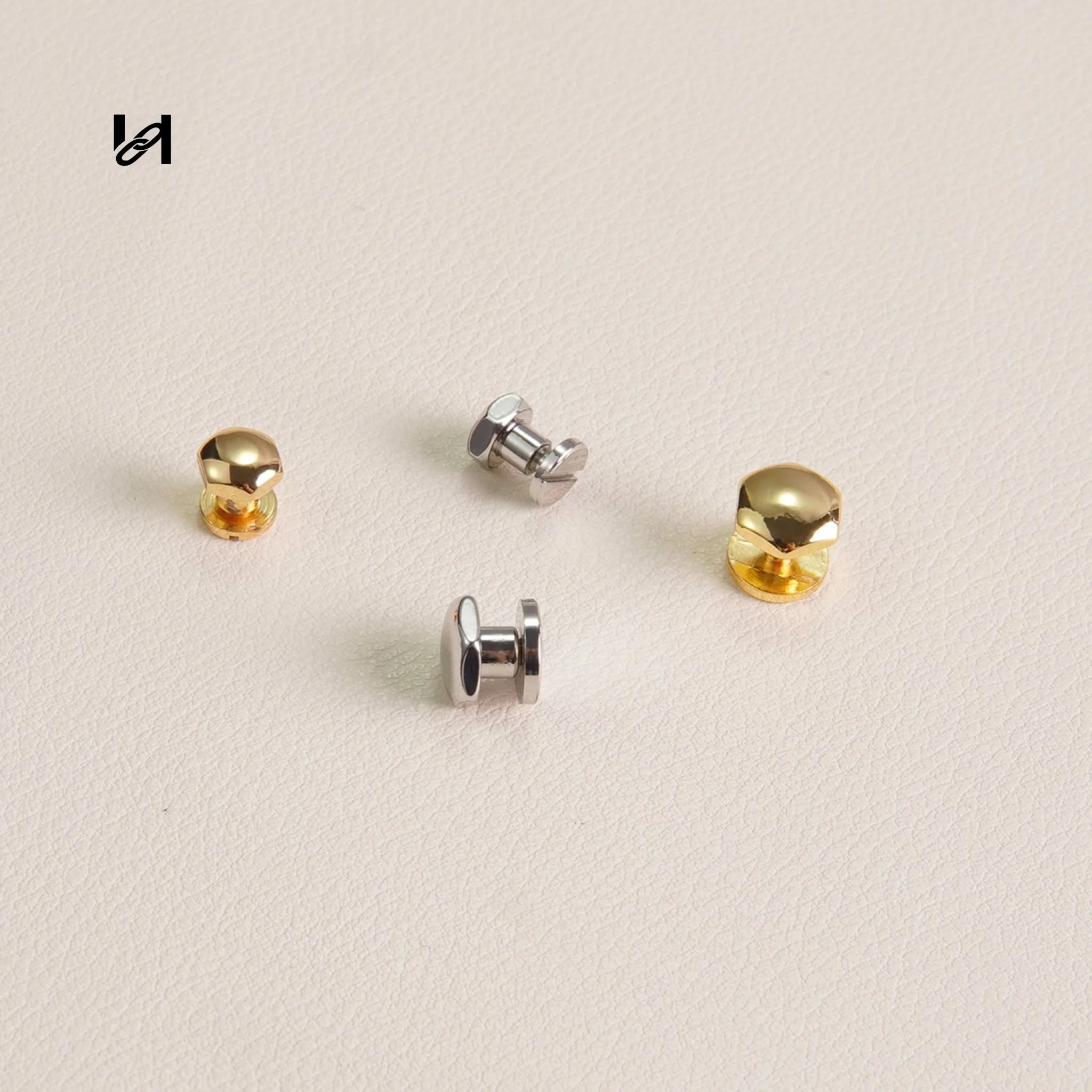 Brass Screw Rivets for Leather Straps & Bags - hardware