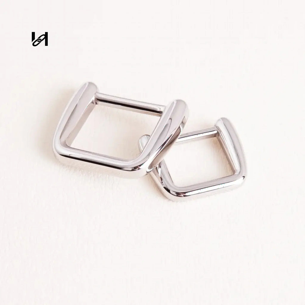 Briefcase Handle Square Ring - Silver / 20MM - hardware