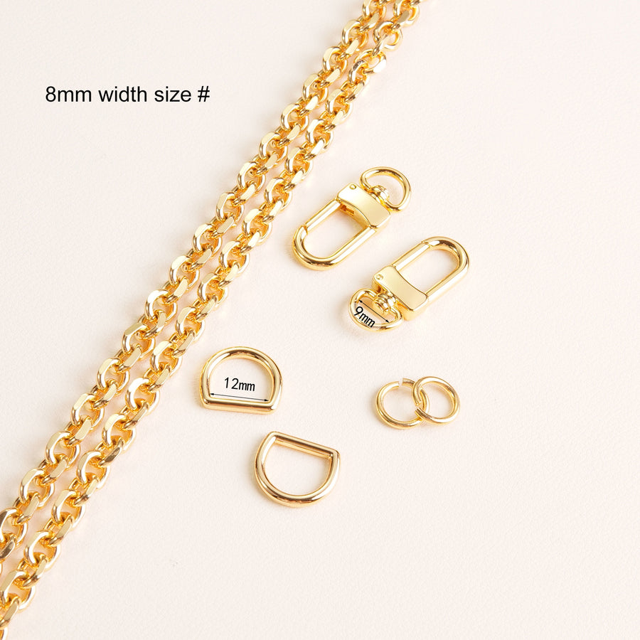 6mm & 8mm width round chain