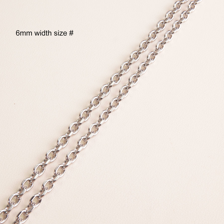 6mm & 8mm width round chain