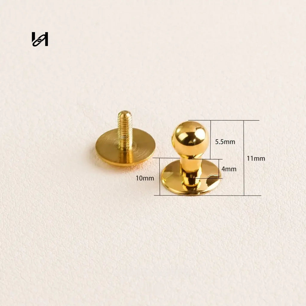 Stainless steel curved screws - Gold - hardware