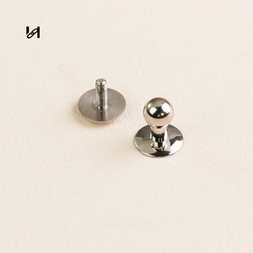 Stainless steel curved screws - Silver - hardware