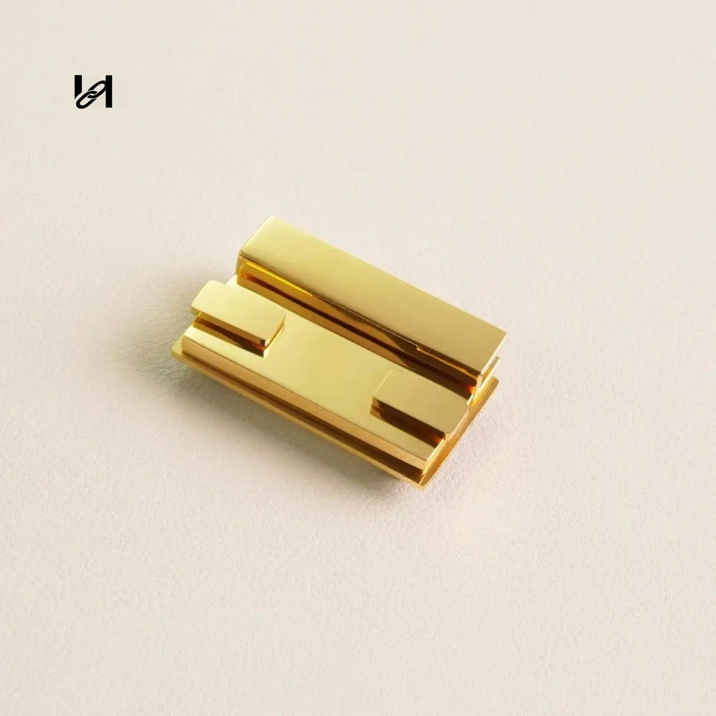 Clasp Lock for Bag - Gold - hardware