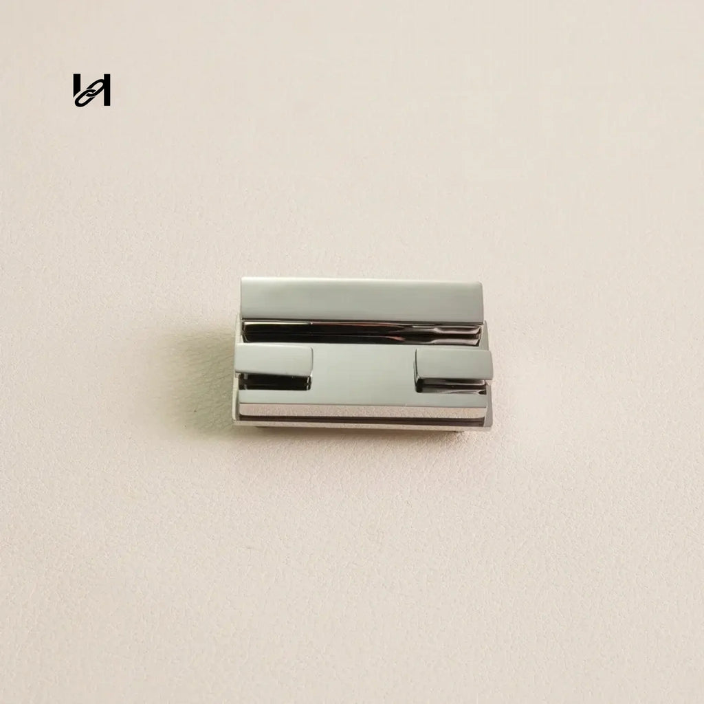 Clasp Lock for Bag - Silver - hardware