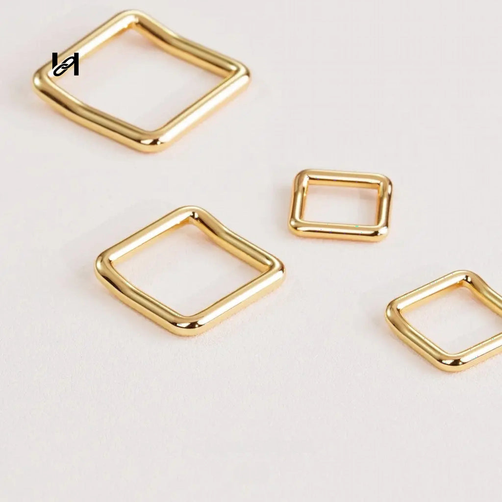 Curved square buckle - Gold / 13MM - hardware
