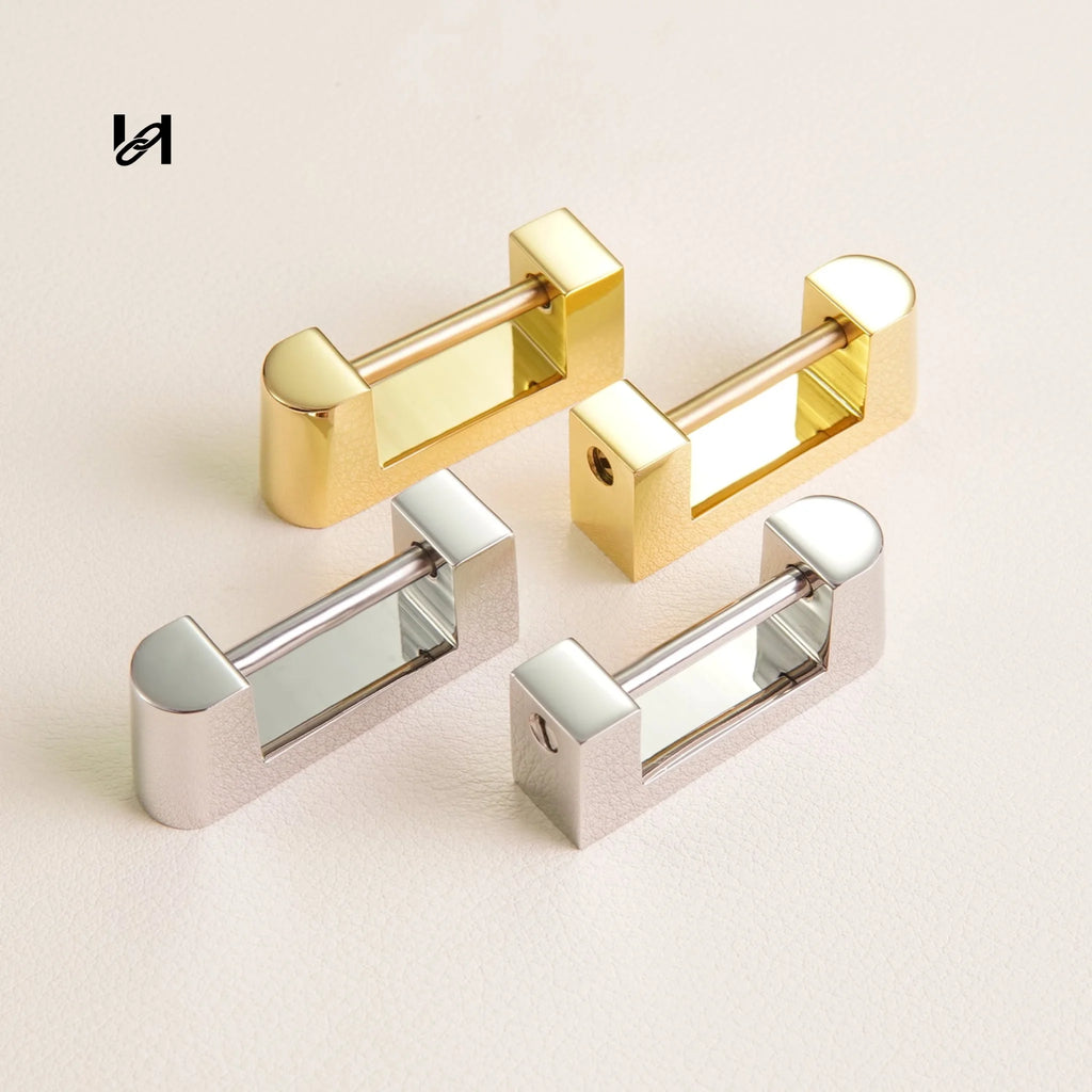 Custom 16×32mm Stainless Steel Dulles Briefcase Handle Holder Connectors - hardware