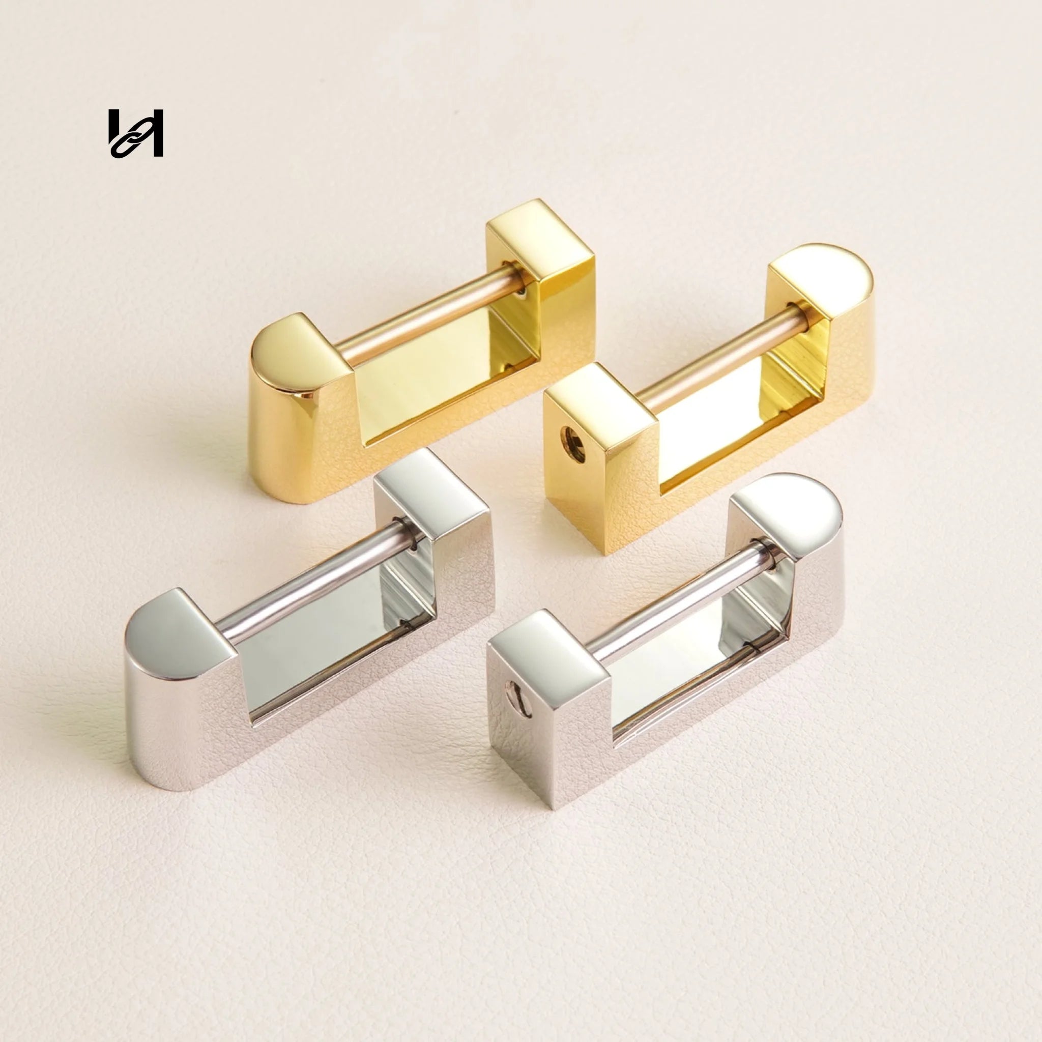 Custom 16×32mm Stainless Steel Dulles Briefcase Handle Holder Connectors - hardware