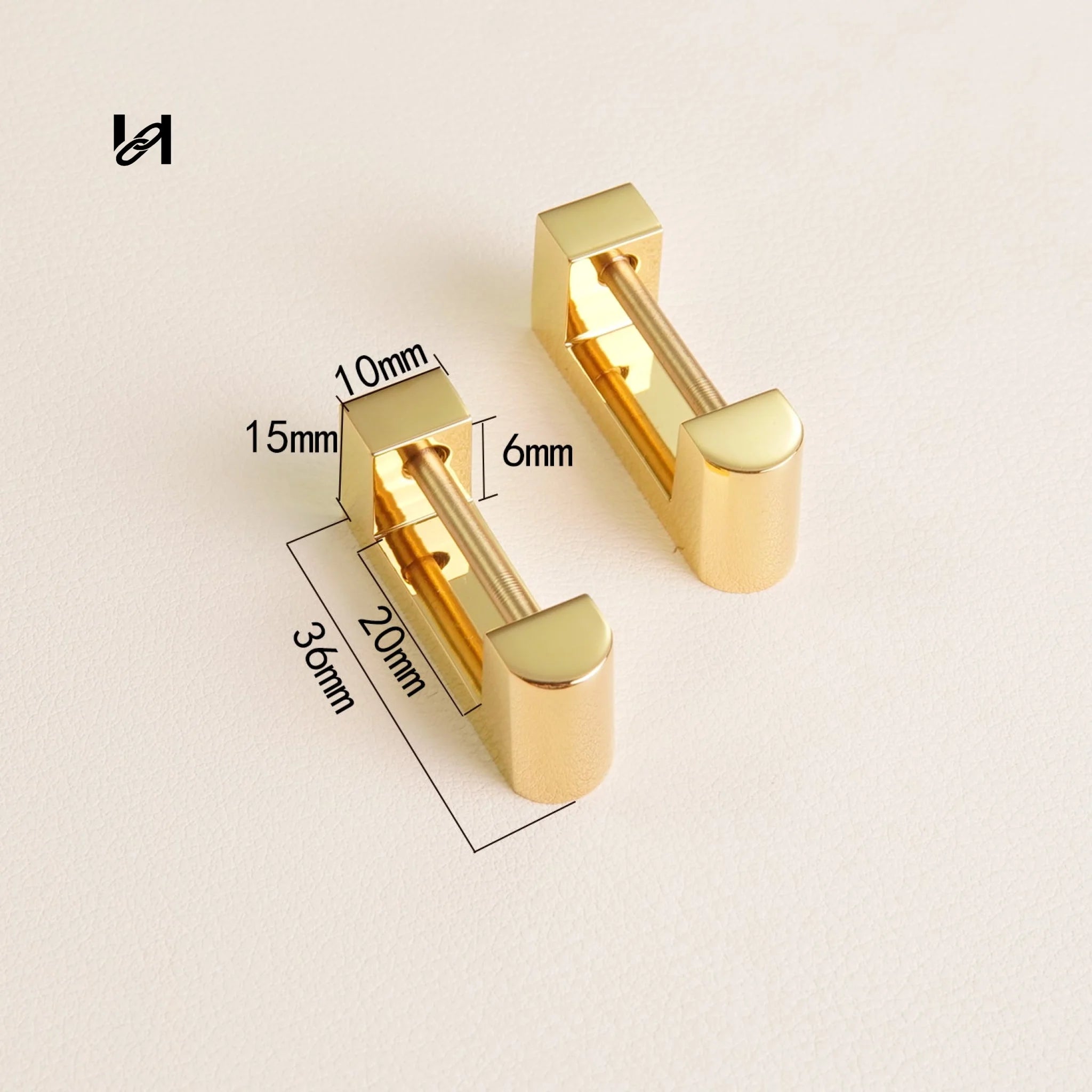 Custom 16×32mm Stainless Steel Dulles Briefcase Handle Holder Connectors - hardware