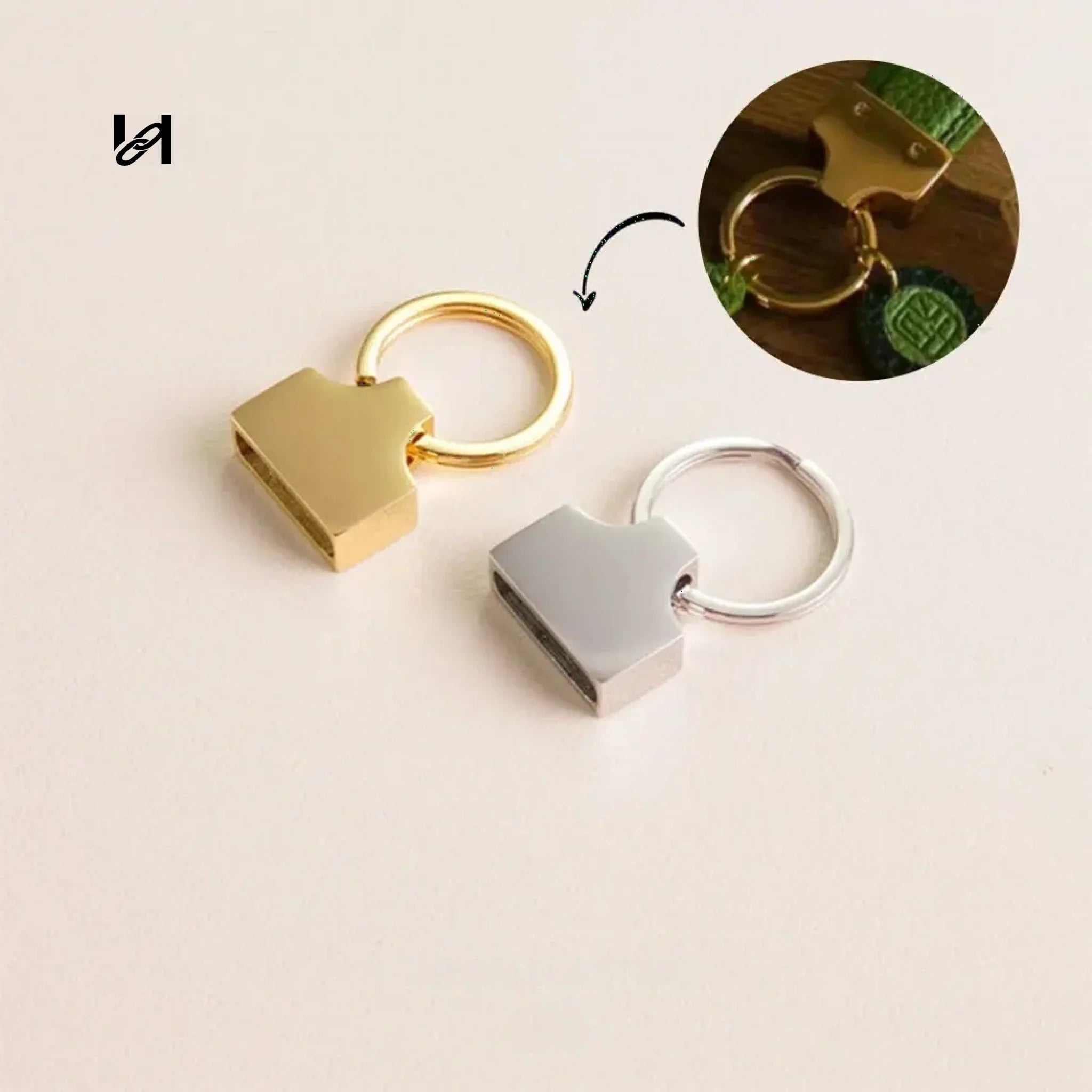 CNC Flat StainlessSteel Key Ring - hardware