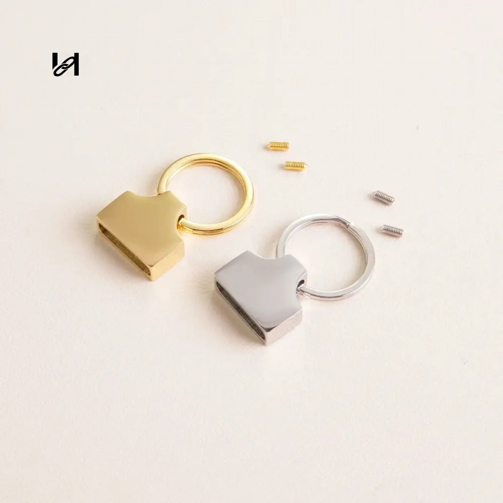 CNC Flat StainlessSteel Key Ring - hardware