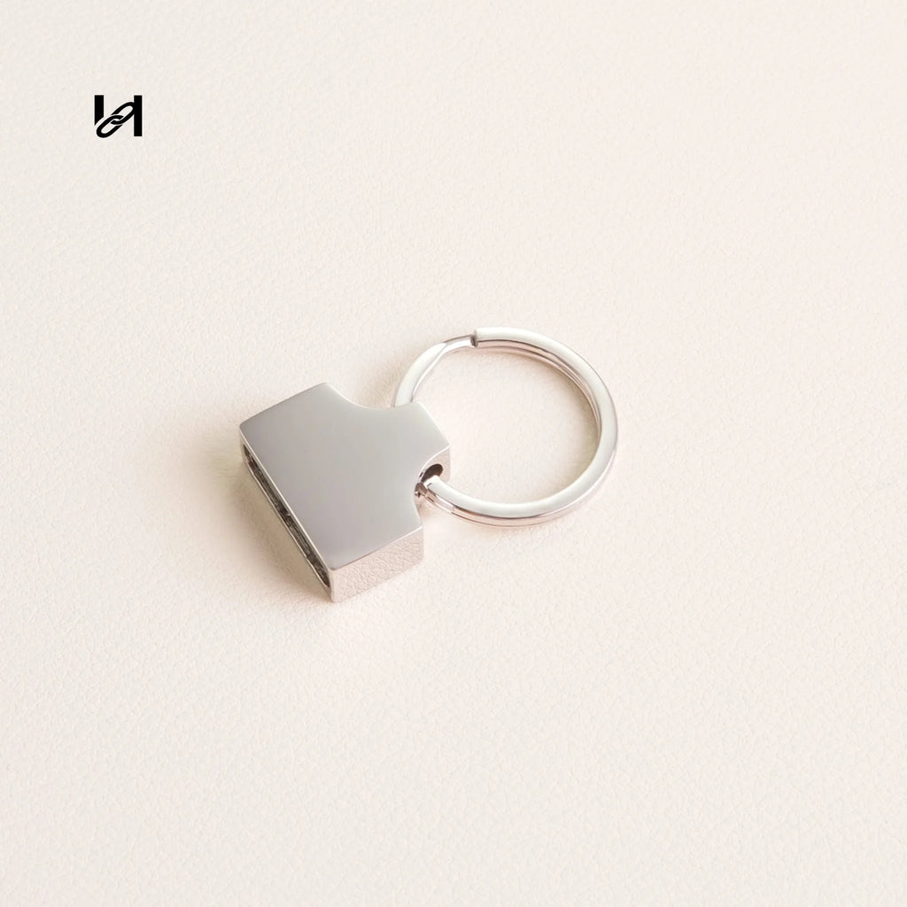 Custom 19mm Stainless Steel Mountain-Shaped Keychain Clips