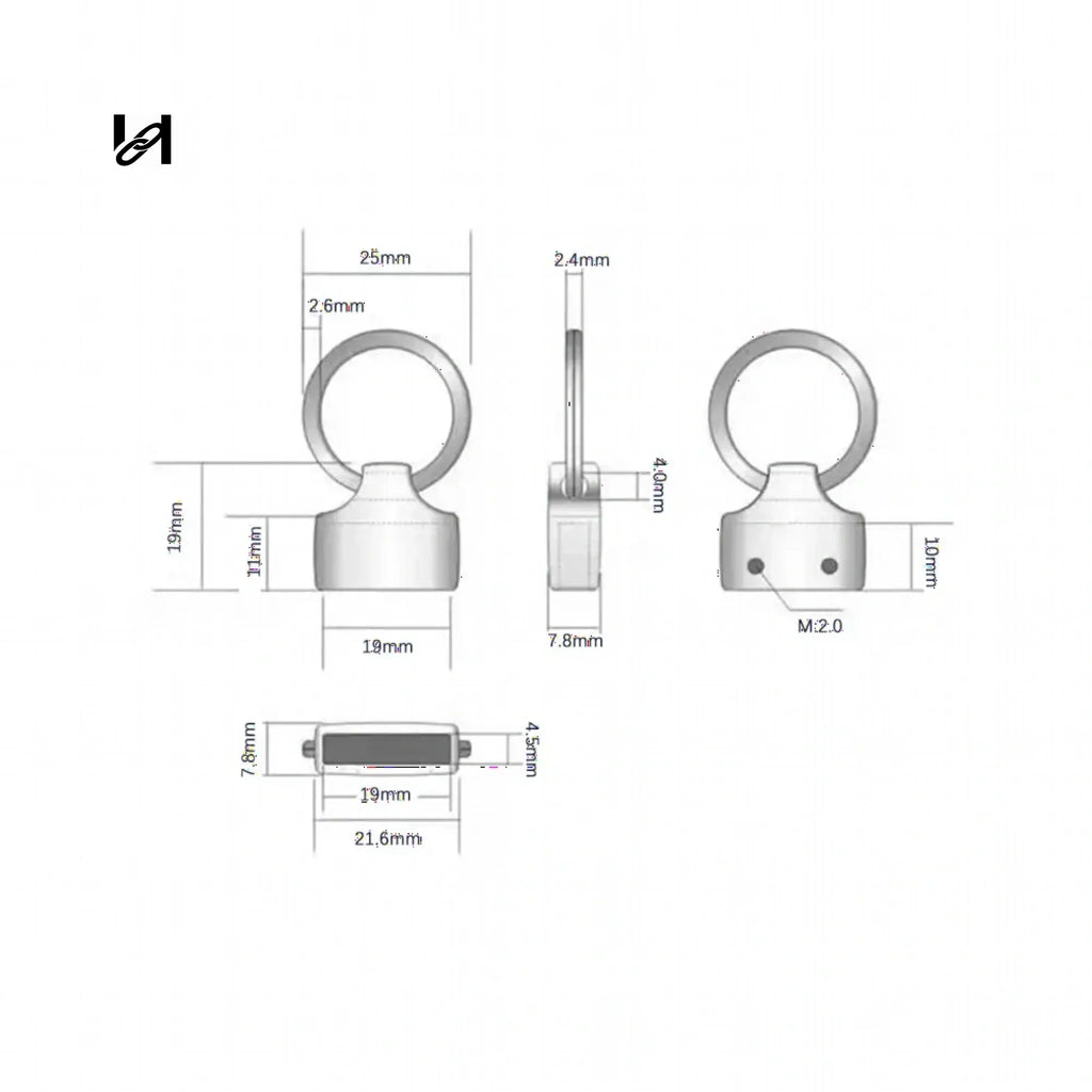 CNC Flat StainlessSteel Key Ring - hardware