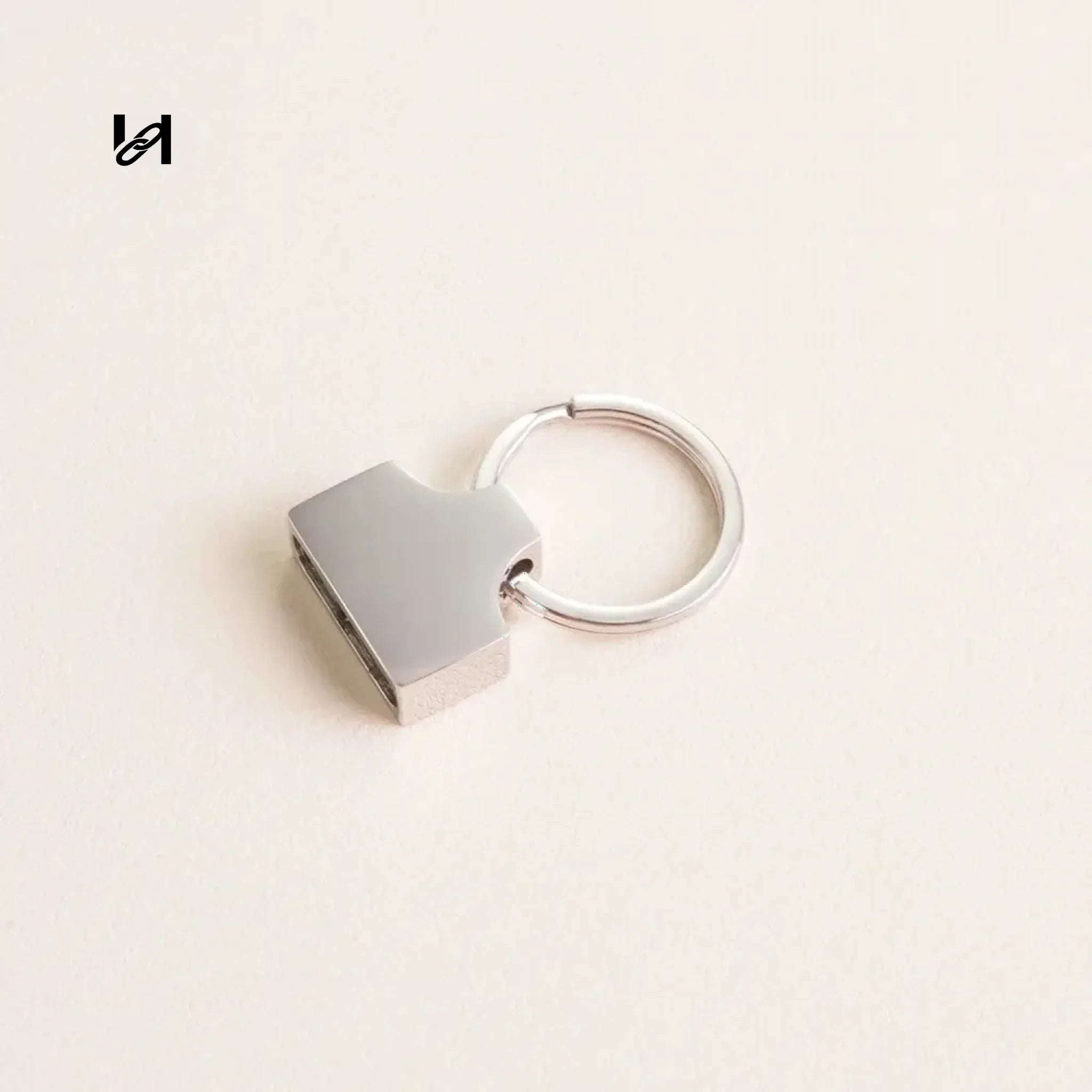 CNC Flat StainlessSteel Key Ring - Silver - hardware