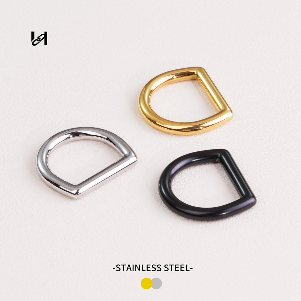 Custom 20mm Stainless Steel Round Wire D-Rings - hardware