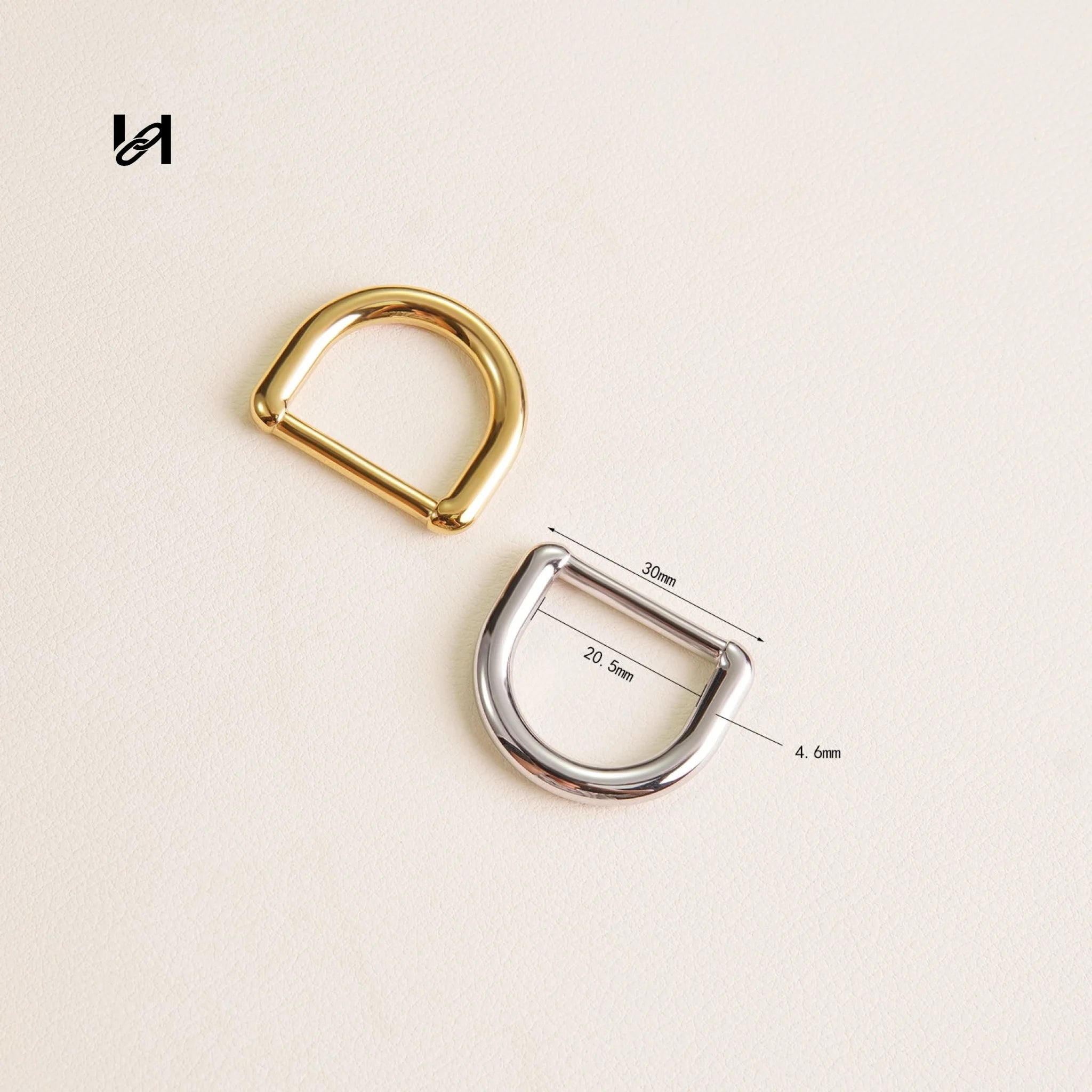 Custom 20mm Stainless Steel Round Wire D-Rings - hardware