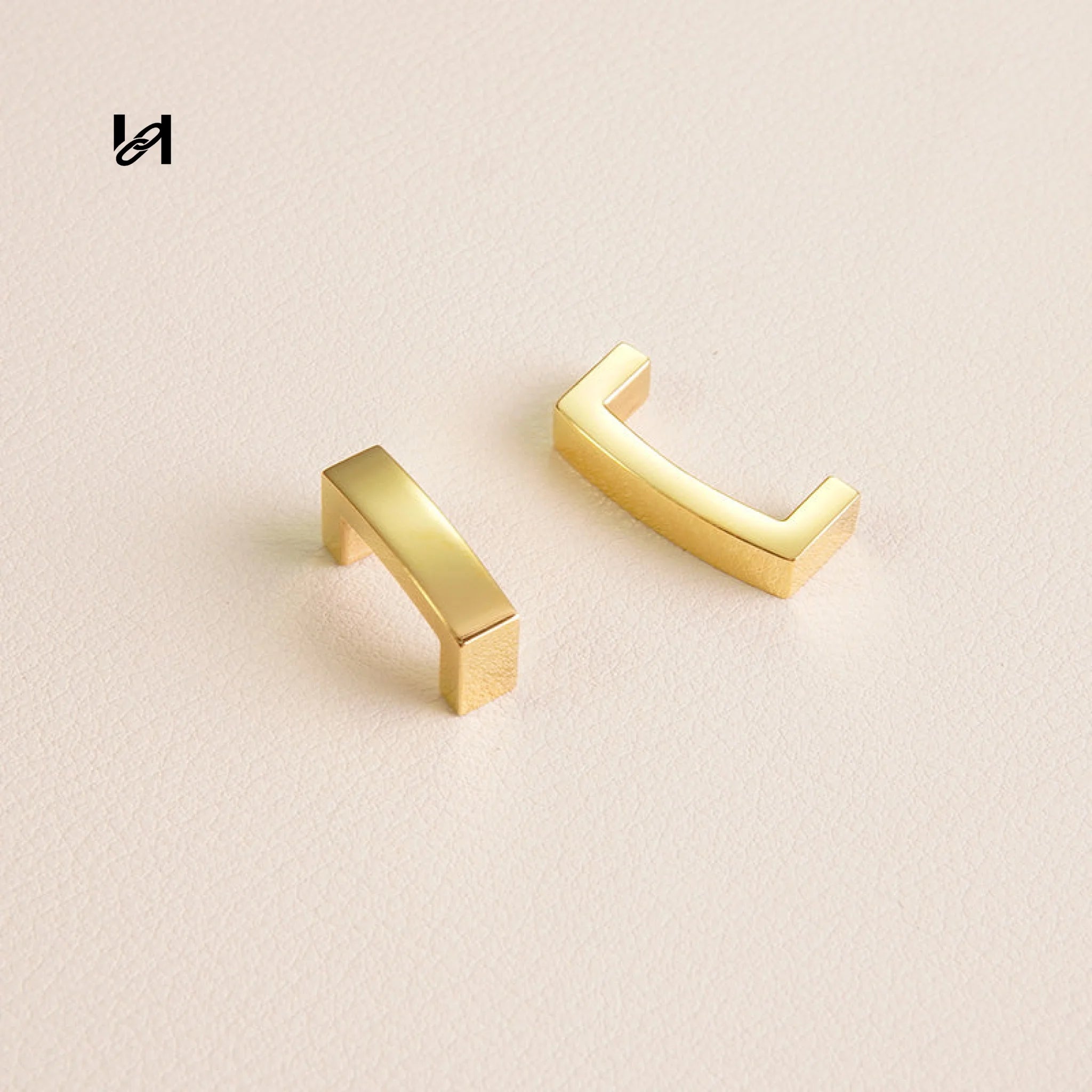 Custom Flat Stainless Steel Handle Holder Connectors - 12mm(One piece) / Gold - hardware