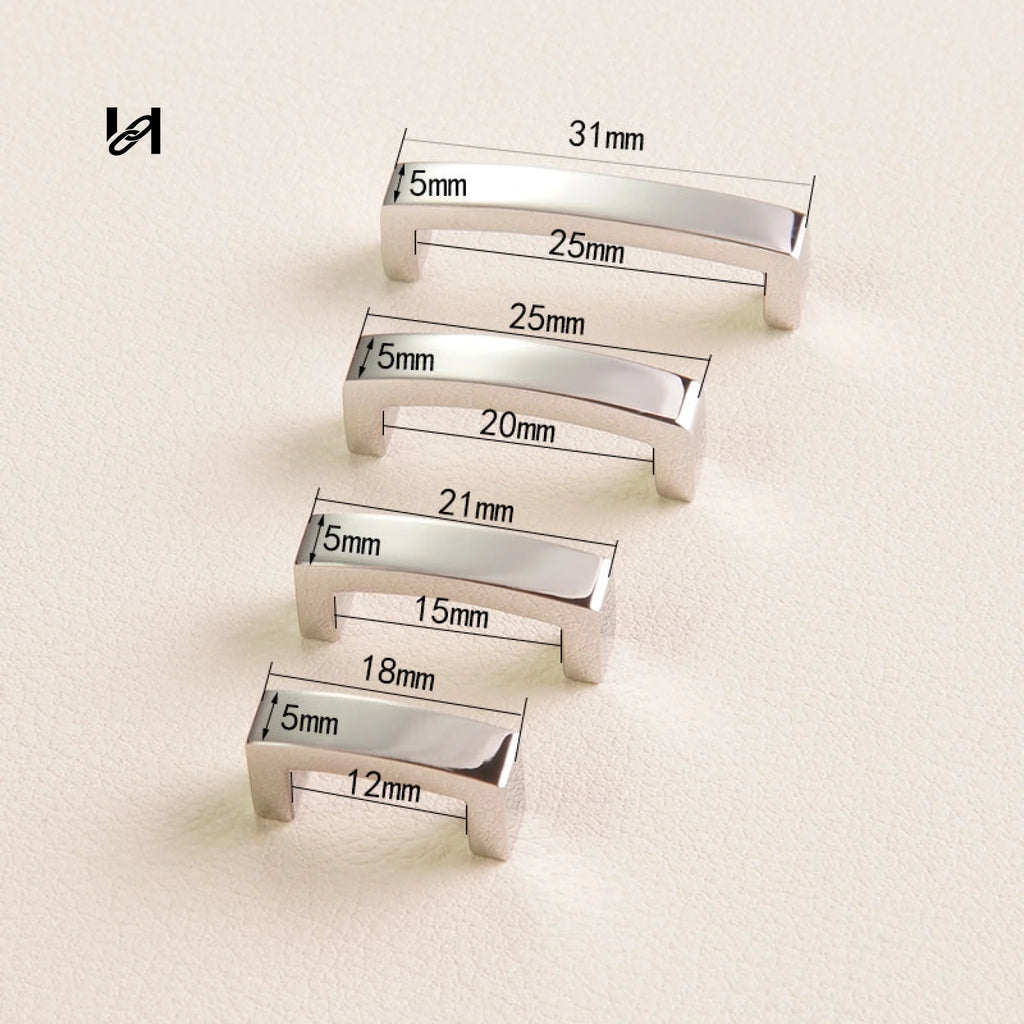 Custom Flat Stainless Steel Handle Holder Connectors - hardware