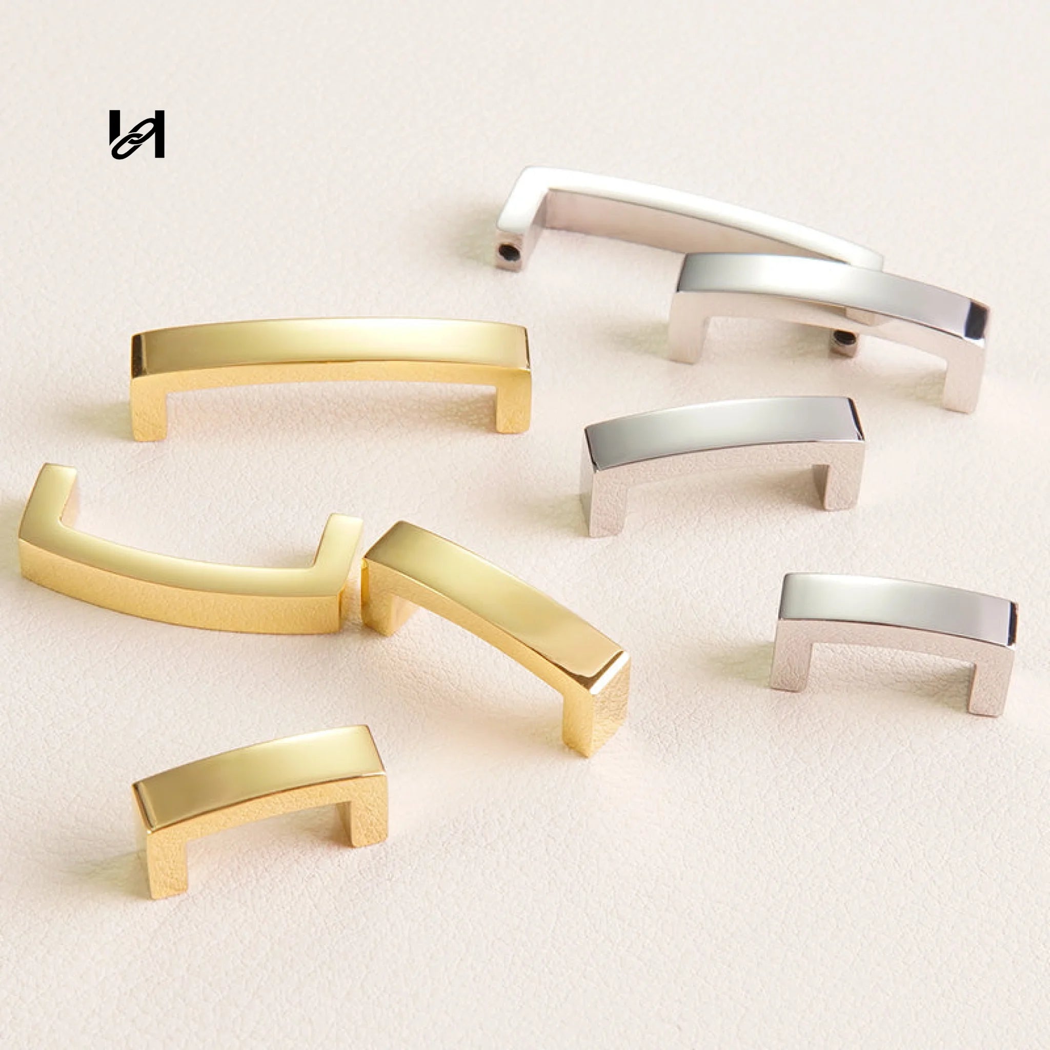 Custom Flat Stainless Steel Handle Holder Connectors - hardware