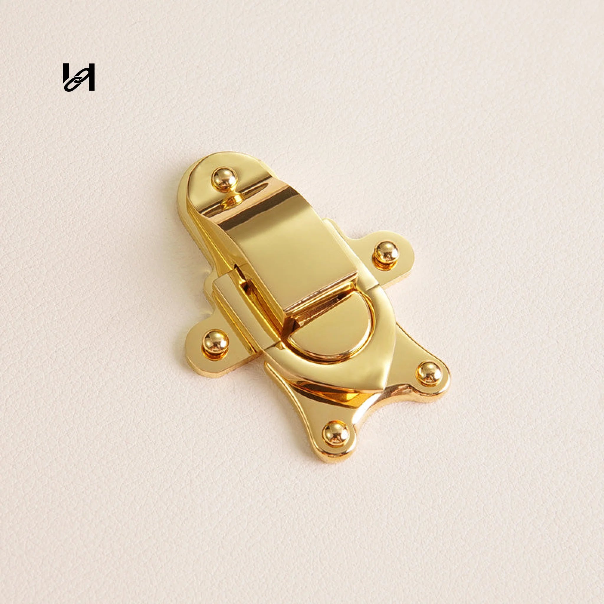 Custom Stainless Steel Clipper Closure Locks for Suitcases & Trunks-1 - Gold - hardware
