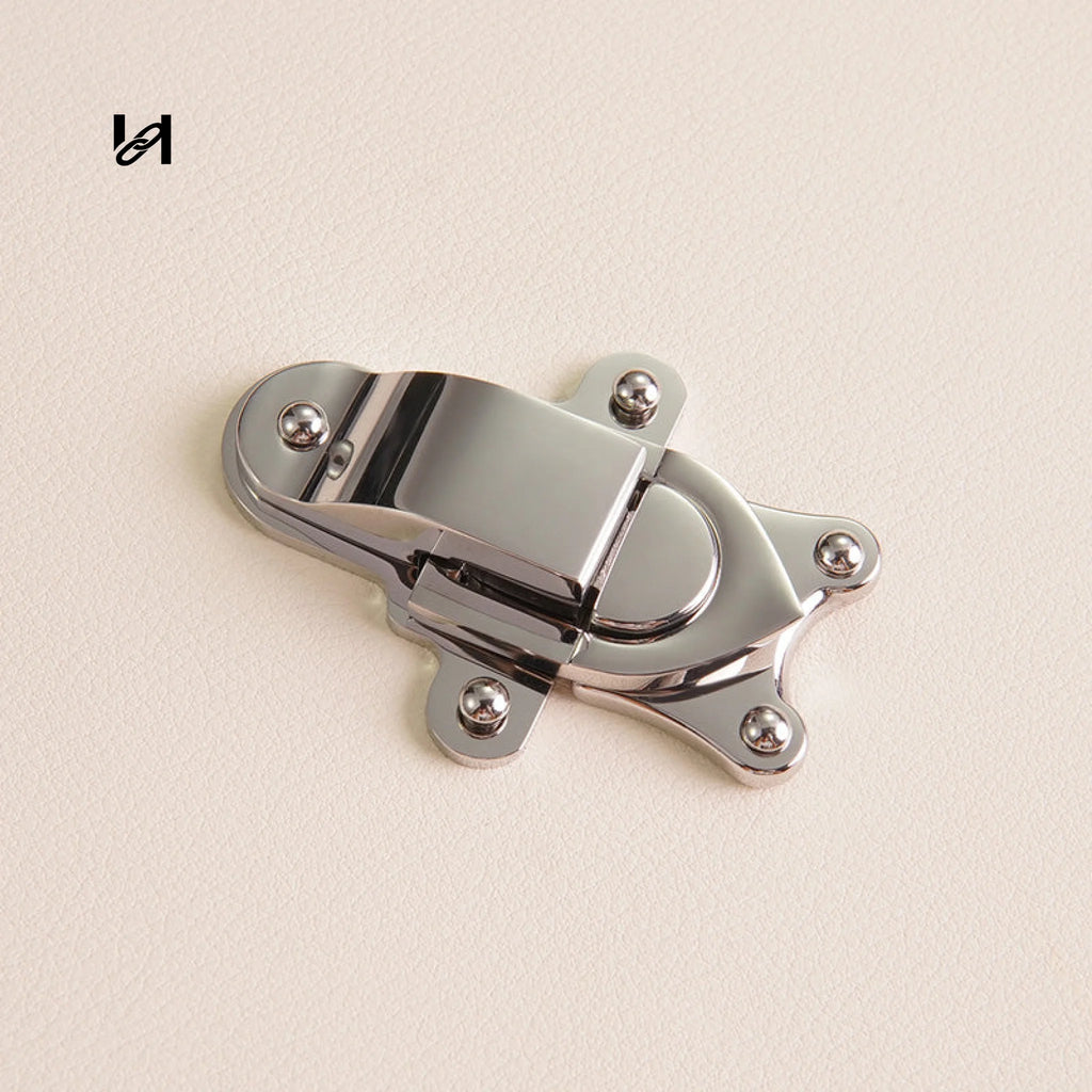 Custom Stainless Steel Clipper Closure Locks for Suitcases & Trunks-1 - Silver - hardware