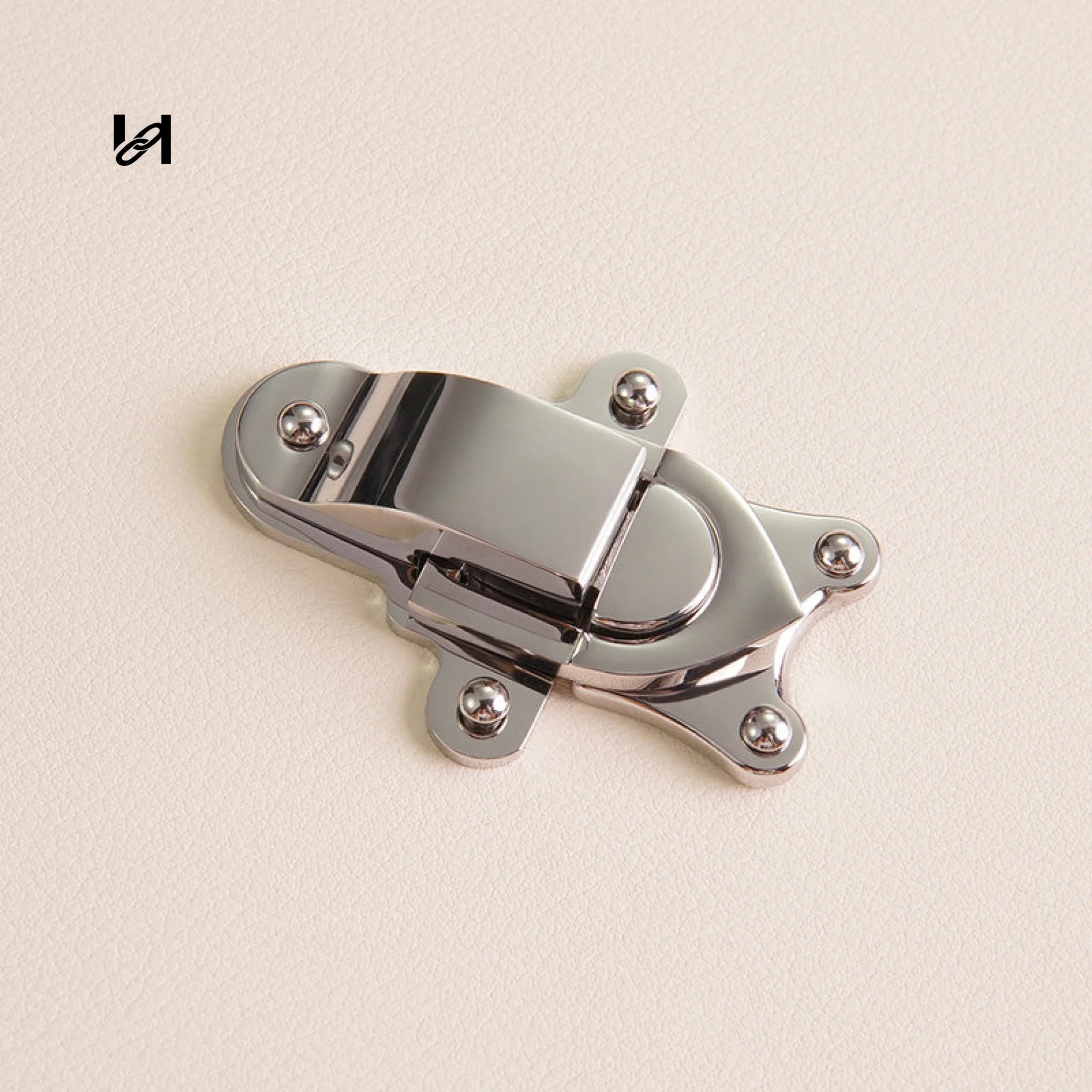 Custom Stainless Steel Clipper Closure Locks for Suitcases & Trunks-1 - Silver - hardware